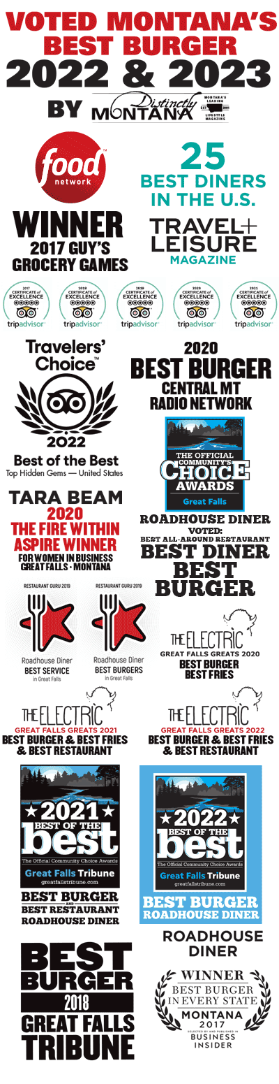 Roadhouse Diner Awarded Best Burger Best Hidden Gems TripAdvisor Great Falls Montana 